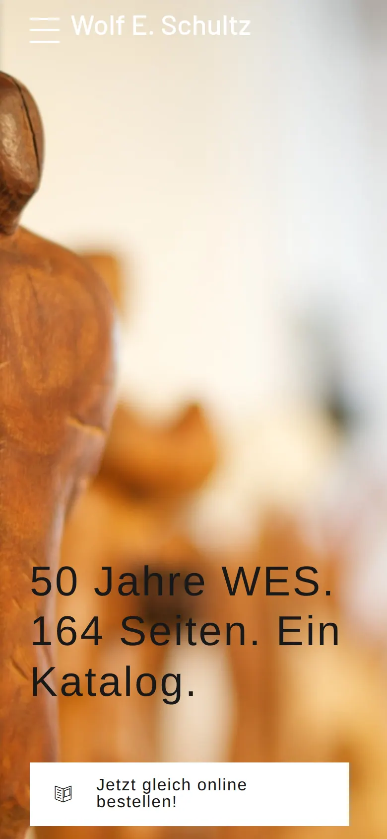 Mobile Ansicht der Website von Wolf E. Schultz